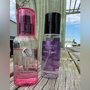 Victoria's Secret Bombshell & Love Spell Mists - Pink & Purple